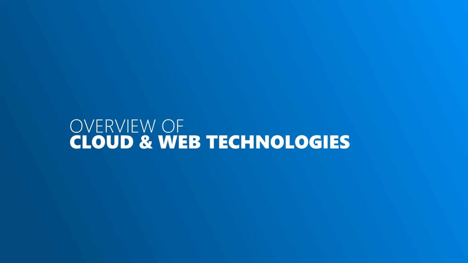 Cloud Testing Webtechnologien Titelbild