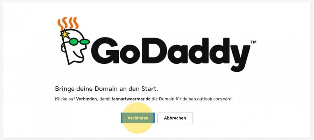 Outlook Domain GoDaddy 5