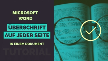 Microsoft Word Aktuelle Ueberschrift auf jeder Seite Titelbild