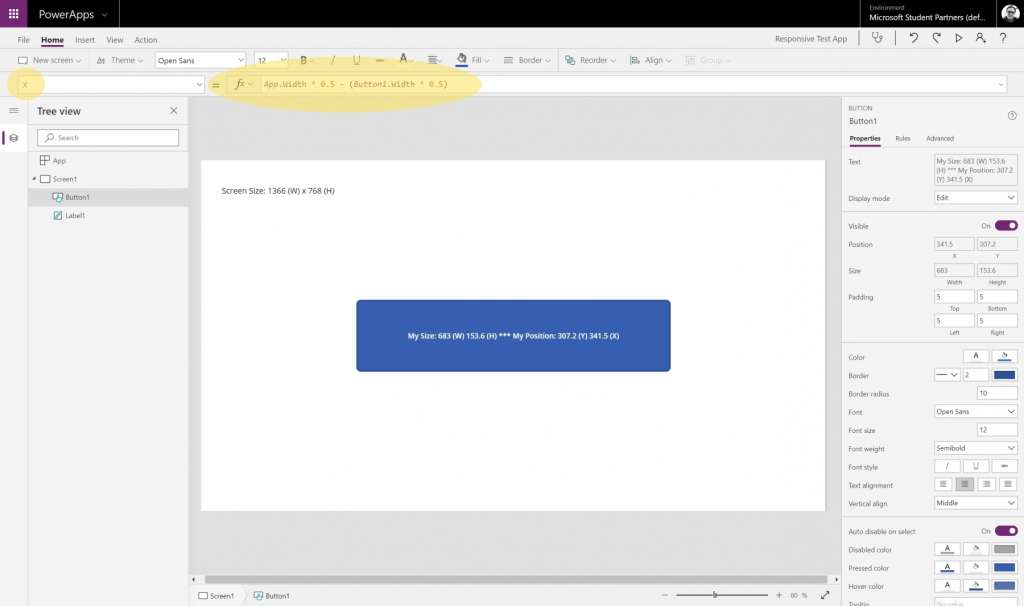 How To Building Really Responsive Microsoft PowerApps 5 Create Responsive Button