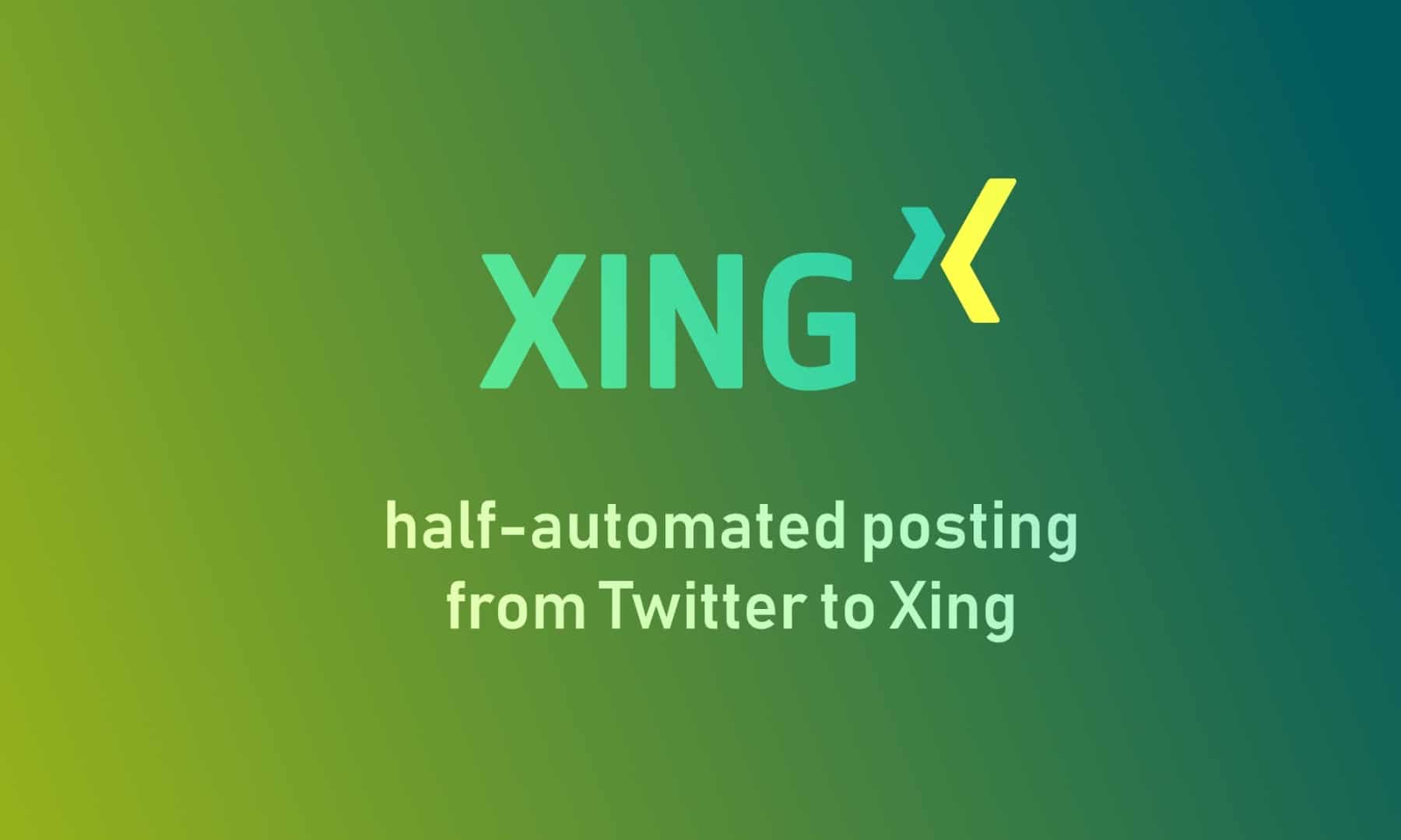 Half Automated Sharing Xing Titelbild