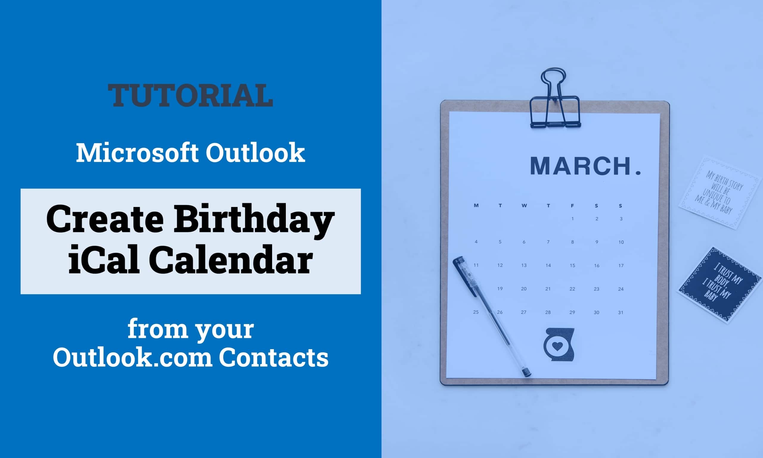 Create Outlook Birthday Calendar from Contacts Titelbild 1 scaled